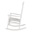 Pemberly Row Traditional Hardwood Indoor/Outdoor Patio Porch Rocker in White