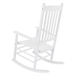 Pemberly Row Traditional Hardwood Indoor/Outdoor Patio Porch Rocker in White