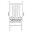 Pemberly Row Traditional Hardwood Indoor/Outdoor Patio Porch Rocker in White