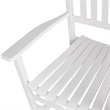 Pemberly Row Traditional Hardwood Indoor/Outdoor Patio Porch Rocker in White