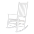 Pemberly Row Traditional Hardwood Indoor/Outdoor Patio Porch Rocker in White