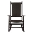 Pemberly Row Traditional Hardwood Patio Porch Rocker in Black