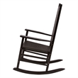 Pemberly Row Traditional Hardwood Patio Porch Rocker in Black