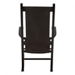 Pemberly Row Traditional Hardwood Patio Porch Rocker in Black