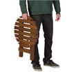 Pemberly Row Adirondack Round Cedar Wood Foldable Side Table in Brown