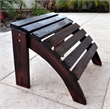 Pemberly Row Traditional Cedar Wood Adirondack Ottoman in Brown