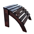 Pemberly Row Traditional Cedar Wood Adirondack Ottoman in Brown