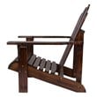 Pemberly Row Traditional Cedar Wood Patio Porch Adirondack Chair in Brown
