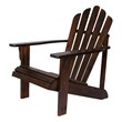 Pemberly Row Traditional Cedar Wood Patio Porch Adirondack Chair in Brown