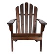 Pemberly Row Traditional Cedar Wood Patio Porch Adirondack Chair in Brown