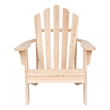 Pemberly Row Traditional Cedar Wood Patio Porch Adirondack Chair in Beige