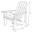 Pemberly Row Traditional Cedar Wood Patio Deck Adirondack Chair in Brown