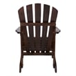 Pemberly Row Traditional Cedar Wood Patio Deck Adirondack Chair in Brown