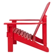 Pemberly Row Traditional Cedar Wood Patio Firepit Adirondack Chair in Red