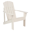 Pemberly Row Traditional Cedar Wood Patio Firepit Adirondack Chair in White