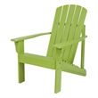 Pemberly Row Traditional Cedar Wood Patio Firepit Adirondack Chair in Green