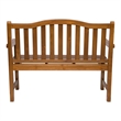 Pemberly Row Traditional Cedar Wood Patio Porch Garden Bench in Brown