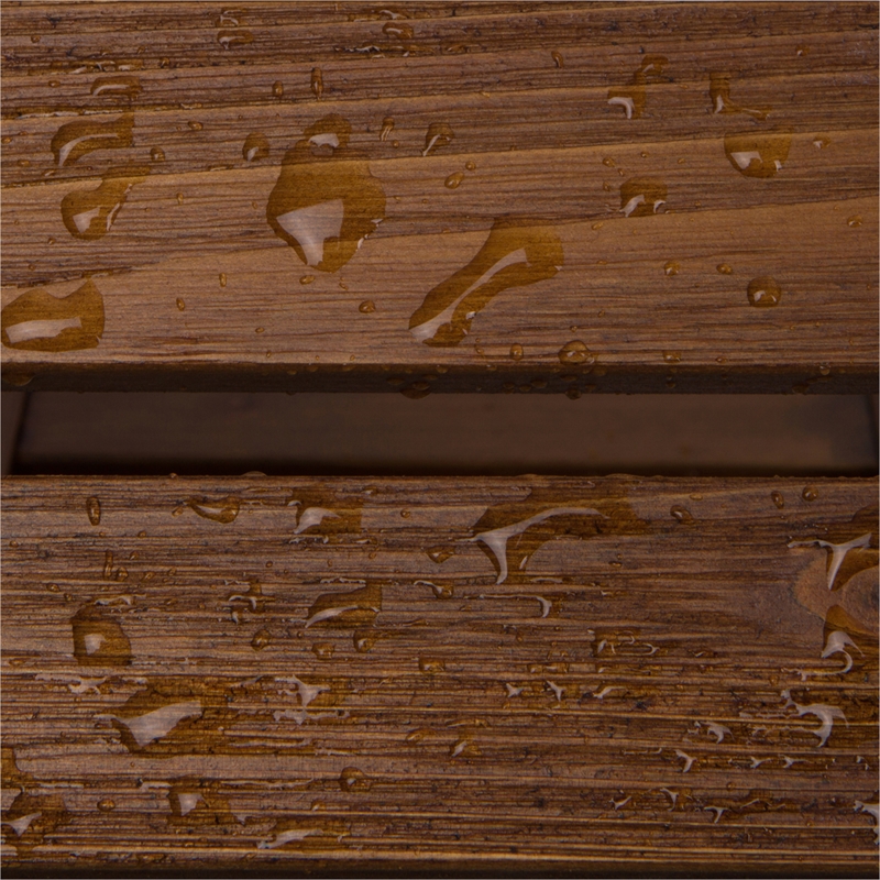 Pemberly Row Traditional Cedar Wood Patio Porch Garden Bench in Brown