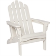 Pemberly Row Traditional Cedar Wood Folding Adirondack Chair in White