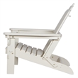 Pemberly Row Traditional Cedar Wood Folding Adirondack Chair in White