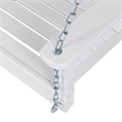 Pemberly Row Hardwood Patio Porch Swing with Hanging Chains in White