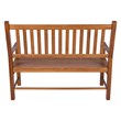 Pemberly Row Traditional Hardwood Patio Porch Garden Bench in Brown