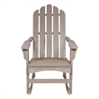 Pemberly Row Traditional Cedar Wood Adirondack Porch Rocker in Gray