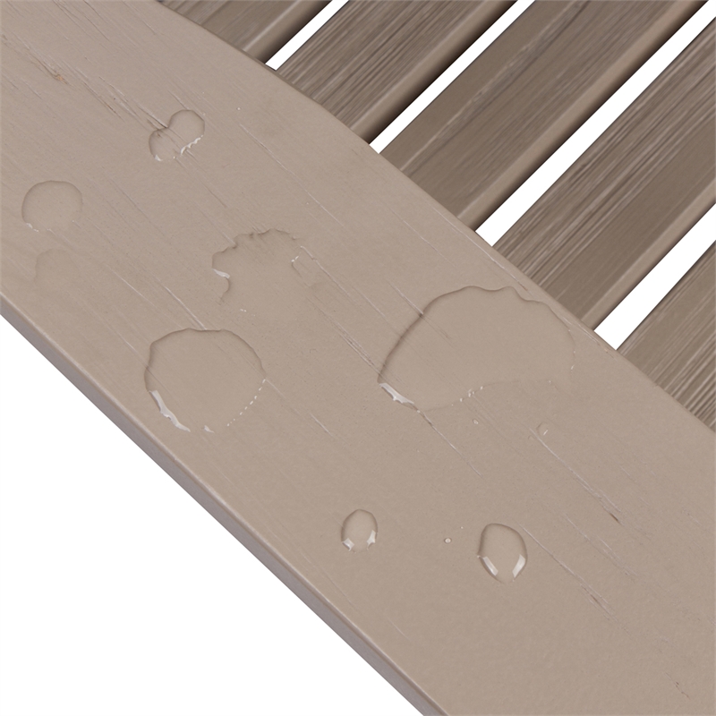 Pemberly Row Traditional Cedar Wood Adirondack Porch Rocker in Gray