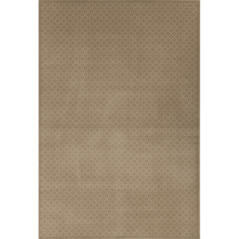 Pemberly Row Transitional Geometric 3'3 X 4'11 Polypropylene Area Rug in Beige