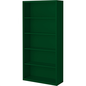 Pemberly Row Modern Industrial Office Stationary Bookcase in Green