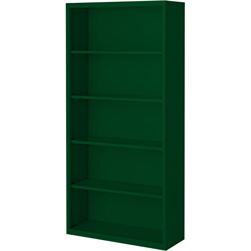 Pemberly Row Modern Industrial Office Stationary Bookcase in Green