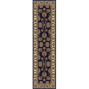 Pemberly Row Traditional 2'2&quot x 8' Rectangular Fabric Rug in Blue