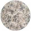 Pemberly Row Polyester Transitional Floral Gray 5' Round Area Rug