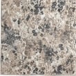 Pemberly Row Polyester Transitional Floral Gray 5' Round Area Rug