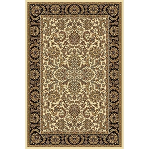 Pemberly Row Traditional 7'9&quot x 11'6&quot Rectangular Fabric Rug in Ivory