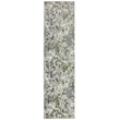 Pemberly Row Polyester Transitional Floral Green Runner Area Rug
