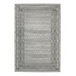 Pemberly Row Polyester Transitional BordeRed Gray 8x10 Area Rug