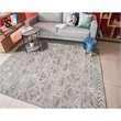 Pemberly Row Polyester Transitional Geometric Blue 5' Round Area Rug