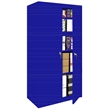 Pemberly Row Modern Industrial Office Fixed Shelf Storage Cabinet in Blue