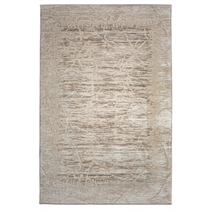 Pemberly Row Polyester Transitional Crackled Beige 3x5 Area Rug