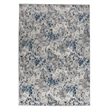Pemberly Row Polyester Transitional Floral Blue 5x8 Area Rug