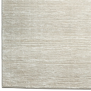 Pemberly Row Polyester Transitional Striated Beige 8' Round Area Rug