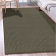 Pemberly Row Geometric 7'9 x 11' Polypropylene Area Rug in Sage Green
