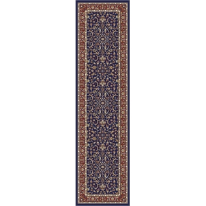 Pemberly Row Traditional 2'2&quot x 8' Rectangular Fabric Rug in Navy