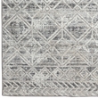 Pemberly Row Polyester Transitional Geometric Gray Runner Area Rug