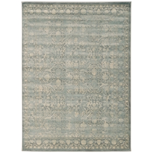 Pemberly Row Traditional 7'10&quot x 10'6&quot Rectangular Fabric Rug in Gray