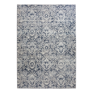 Pemberly Row Polyester Transitional Abstract Blue 3x5 Area Rug