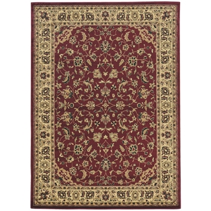 Pemberly Row Traditional 7'9&quot x 11' Rectangular Fabric Rug in Burgundy Red