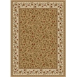 Pemberly Row Traditional 8' x 8' Circular Fabric Rug in Beige