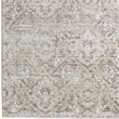 Pemberly Row Polyester Transitional Abstract Beige 5' Round Area Rug